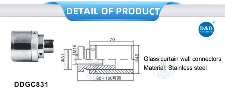 glass clamp baluster connector