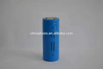 3.2v rechargeable 3000mah 26650 type lifepo4 lithium battery cell