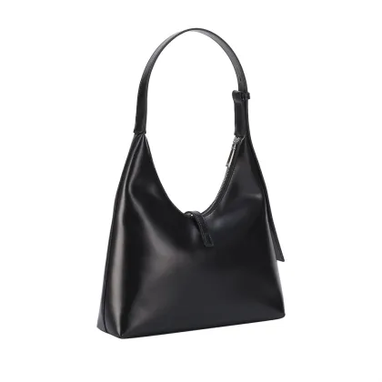 Stylish Genuine Leather Half-Moon Bag