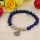 Natural Lapis Lazuli Bracelets Gemstone jewelry alloy pendants