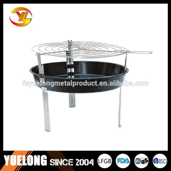 12''DIA standing grill portable easy carry bbq grill