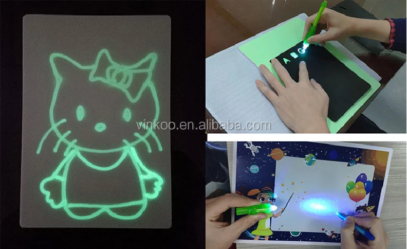 Suron Writing Board Glow Dark مع قلم الفلورسنت