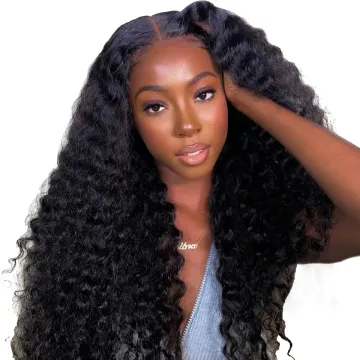 40Inch Long Hair Wholesale Hd Lace Wigs 100% Human Hair Natural Black Water Wave Wig Human Hair HD Lace Front Wigs