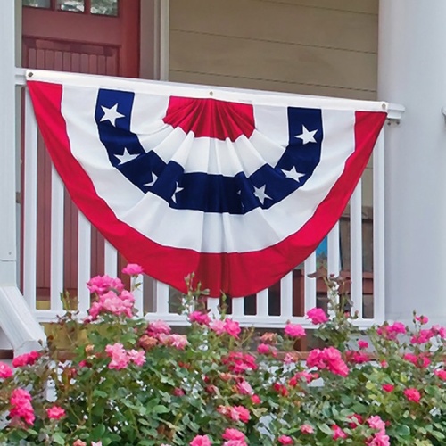 Customized USA Half Banner Decoration Pleated Fan Flag