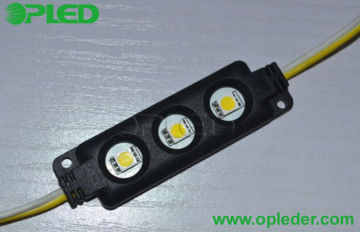 High Brightness Black 3 Chips 5050 Smd Injection Led Module 0.96w 12v White