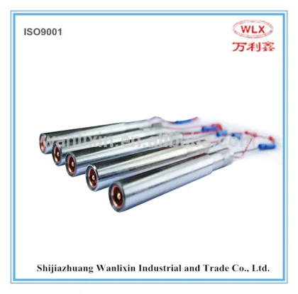 Immersion thermocouple contact blocks; immersion thermocouple receptacles