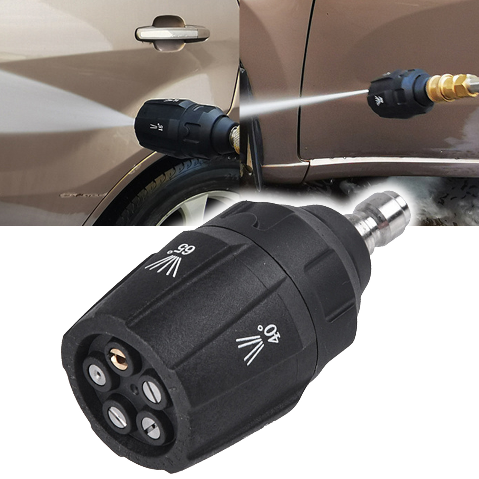 Bulle chaude 5 po 1 en une pièce G1 / 4 mâle à haute pression mâle 0 15 25 40 65 buse connectez le pistolet de lave-auto adaptaire rapide