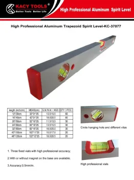 3 vials aluminum spirit level
