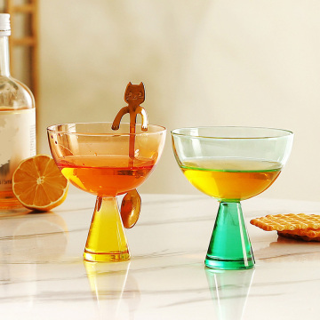 Factory Wholesale Modern Color Crystal Glass Martini Wine Glass