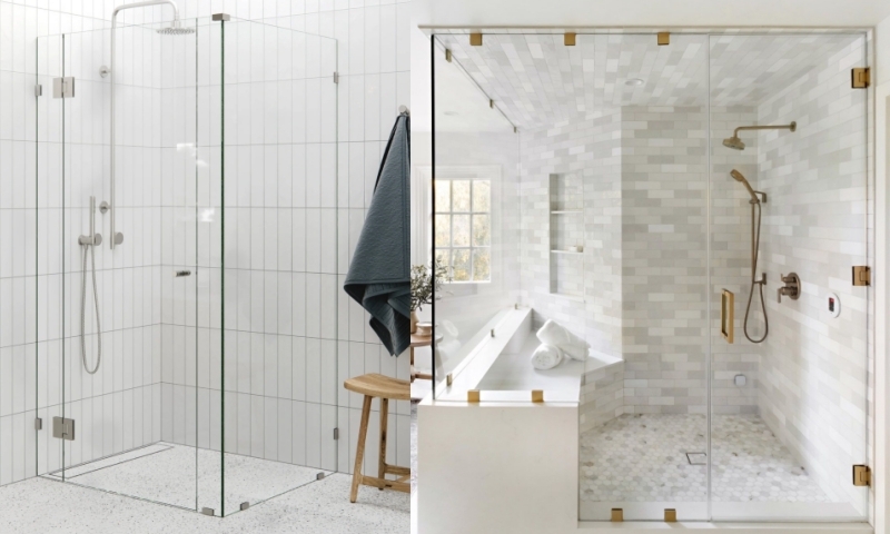 Chrome Plated glass door hinges
