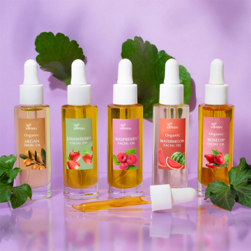 Customizable Organic Facial Oil - Rosehip, Argan, Strawberry, Raspberry, Watermelon for Brightening and Moisturizing