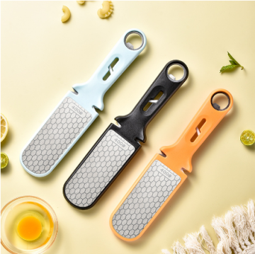 Multifunction Double Sided Diamond Kitchen Knife Sharpener - Handle & Accessories