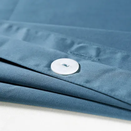 Moonlight Blue 100% Egyptian Cotton Modern Style Quilt Cover