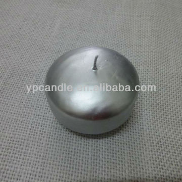 Silvery Round Floating Candle on Water for Votive Activity