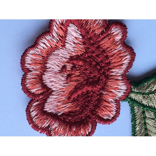 custom beautiful water soluble embroidery flower patches