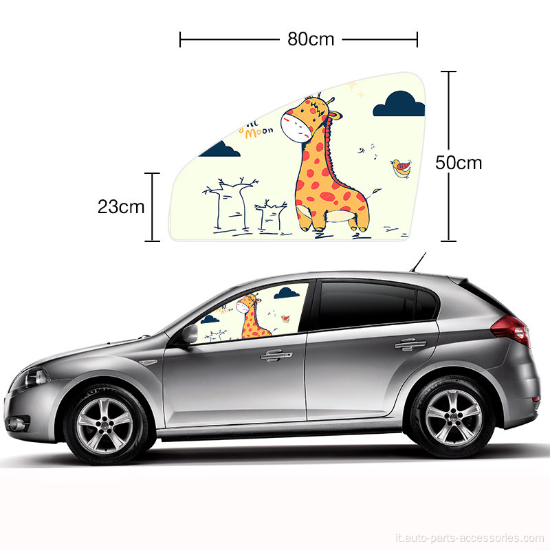 Finestra laterale del cartone animato Candata di auto magnetica stampata