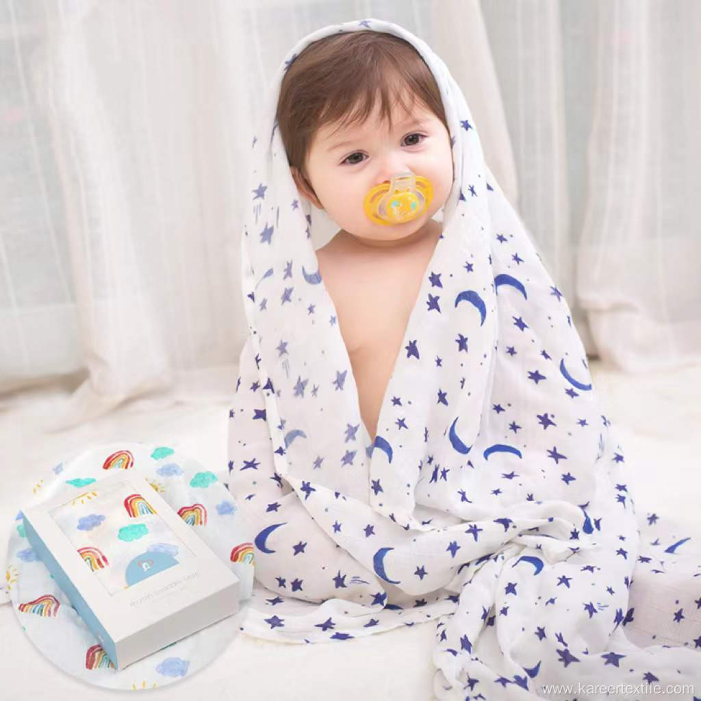 Newborn baby wrapped towel bamboo fiber baby blanket