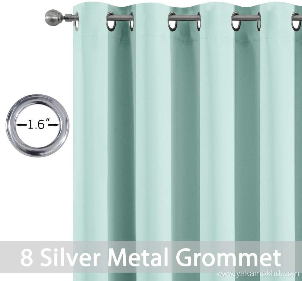 Aqua Blackout Curtains 63 Inch for living room