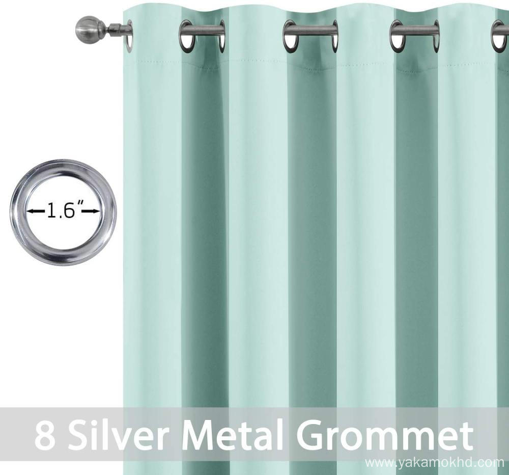Aqua Blackout Curtains 63 Inch for living room