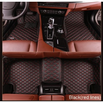 superior material car floor mat with leather material