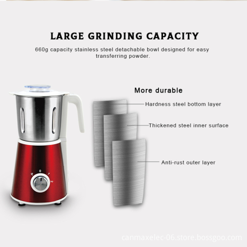 Wholesale Professional Design Adjustable Mill Blade Electric Coffee Grinder