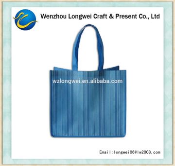 LW Navy stripe non woven shopping bag
