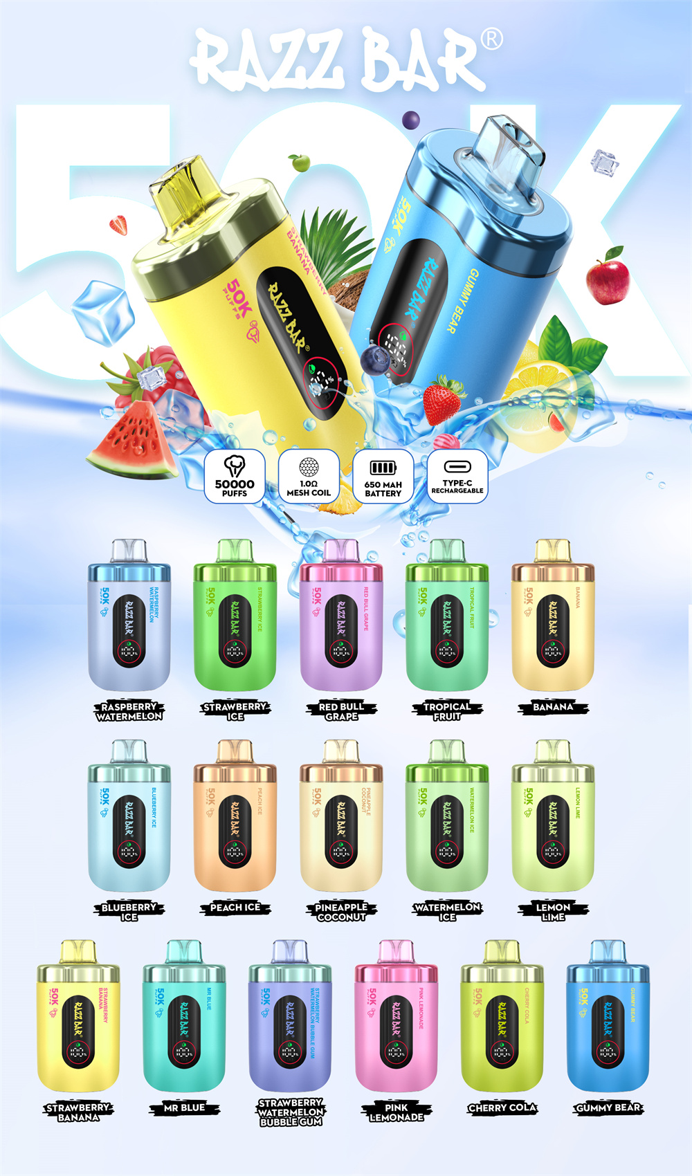 razz bar 50k flavors razz bar 50k flavors