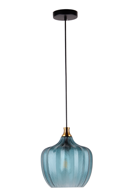 Glass Ink Blue Lamp