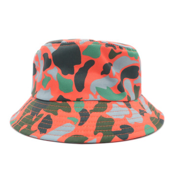 Customizable Summer Fashion Camouflage Bucket Hats for Unisex, Women's Flat Brim Fisherman Style Caps