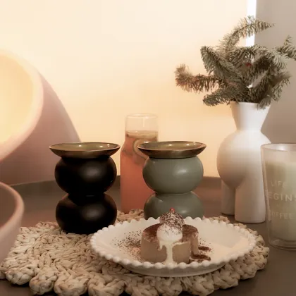 Wooden Incense Burner and Candle Holder