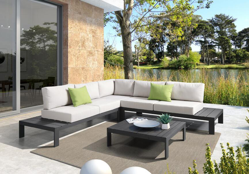 Aluminum Modern Corner Sofa Set