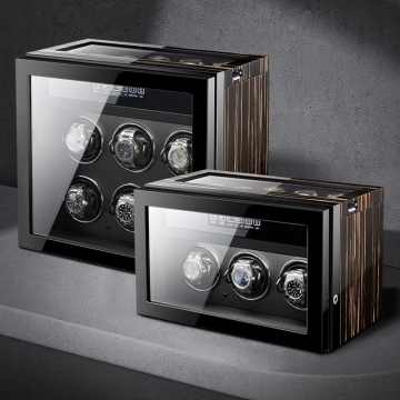 Smartwatch Storage Safe: Automatic Winder, Fingerprint Unlock, Mechanical Watch Display with LCD Touch Screen