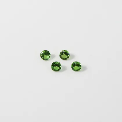 Natural Green Tourmaline Round Ring Face Green Gems