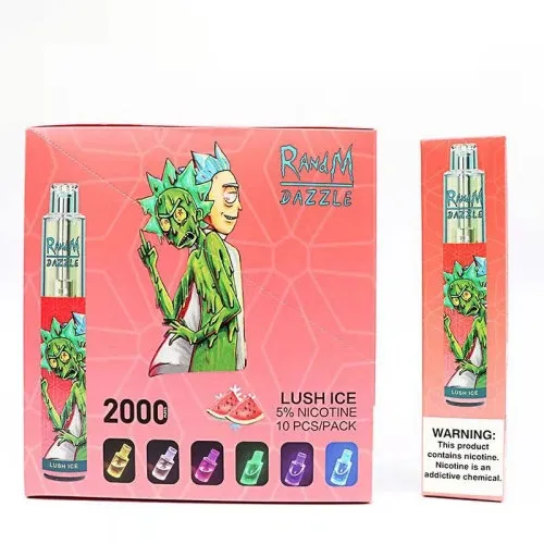 Высококачественный Randm Dazzle 2600 Puffs Vape (RGB Lights)