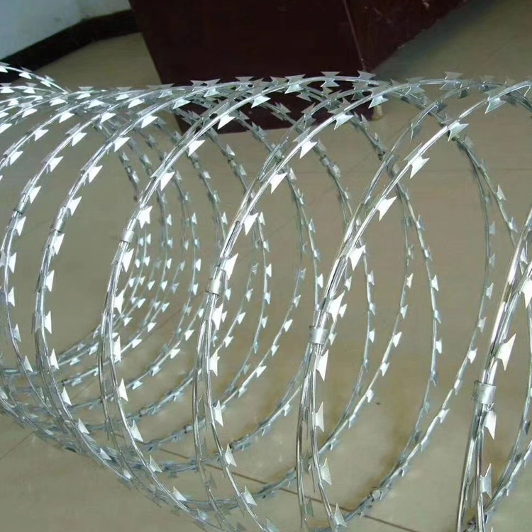 High Security Concertina Crossed Barbed Razor Wire Fence