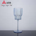 Striped tall champagne glass dessert cup wine glass