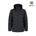 Jaqueta de inverno com capuz ajustável e isolamento Box Baffle