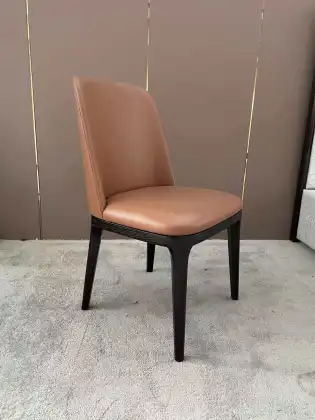 Modern Leather Dining Chair for Home and Restaurant