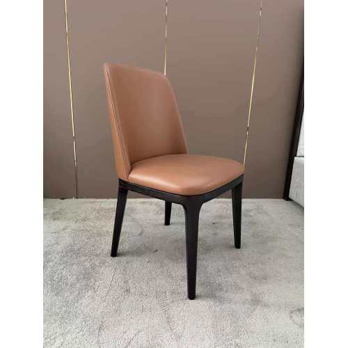 Cadeira de jantar de couro moderna para casa e restaurante