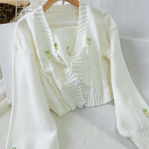 Women Fashion Embroidery Sweater Winter Casual