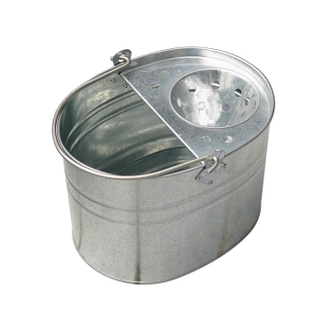 Large Metal Mop Bucket with Wringer and Handle