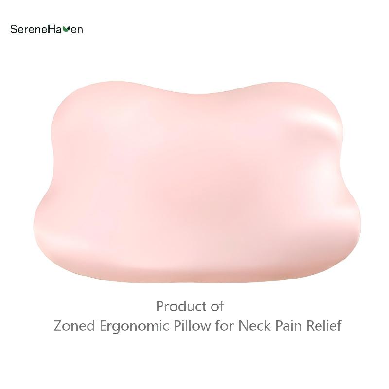 Zoned Ergonomic Pillow for Neck Pain Relief 1045A - Four-Zone Support System & Ice Silk Fabric, hypoallergenic neck support pillow