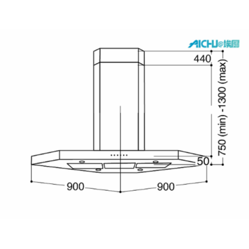 Corner Extractor Chimney Hood