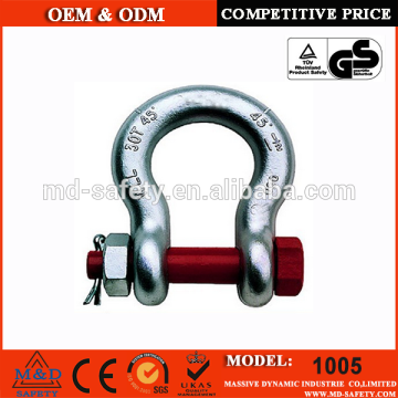 Forged alloy chain shackle,with bolt pin, shackle price