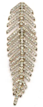 Leaves Shapes Rhinestone Sandal Chain, Unique Metal Footwear Accessory for Women