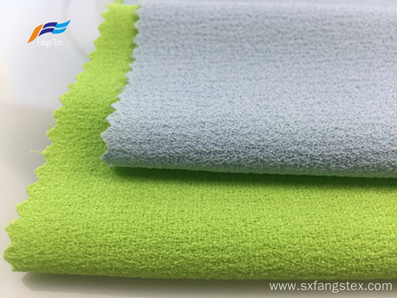 100% Polyester Fleece Crepe Dyed PD Clothing Fabric