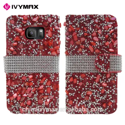 Luxury wallet leather case for Samsung Galaxy S7, wallet case for Samsung Galaxy S7
