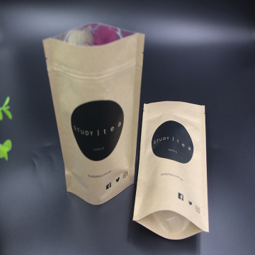 Stand Up Pouch Kraft Paper Tea Bags