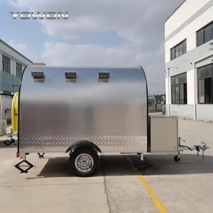 Yowon Commercial Mobile Fast Food Cart for Sale: Concession Food Trailer with Customized Appliances - Taco Cart