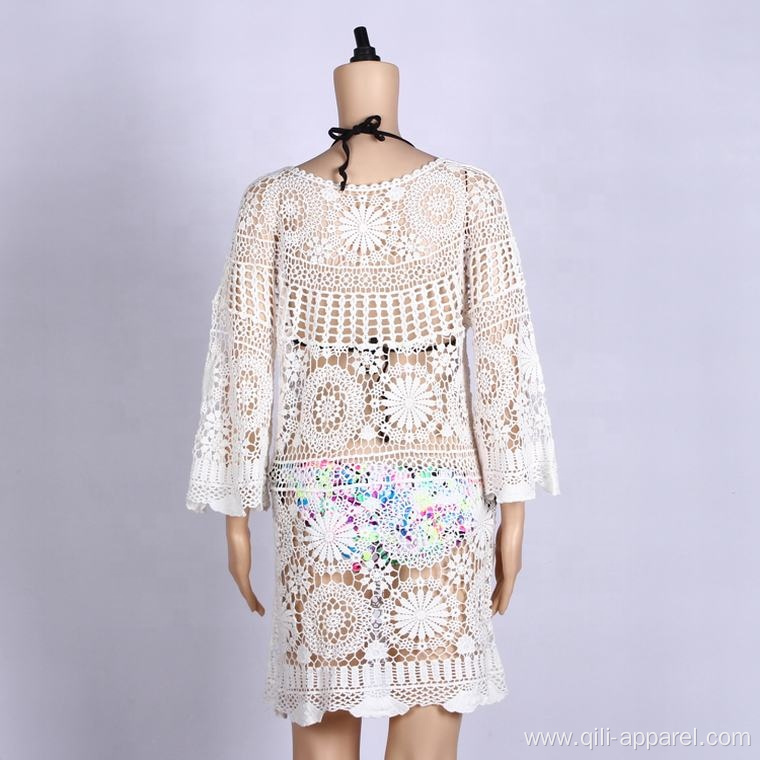 beach wear kaftan dress bohemian crochet beach wear